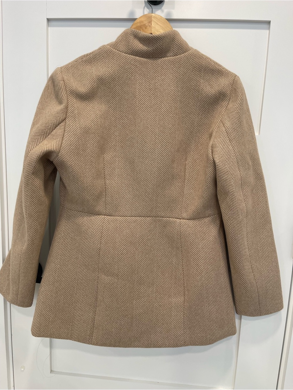 Stylish khaki herringbone blazer S - Picture 6 of 10